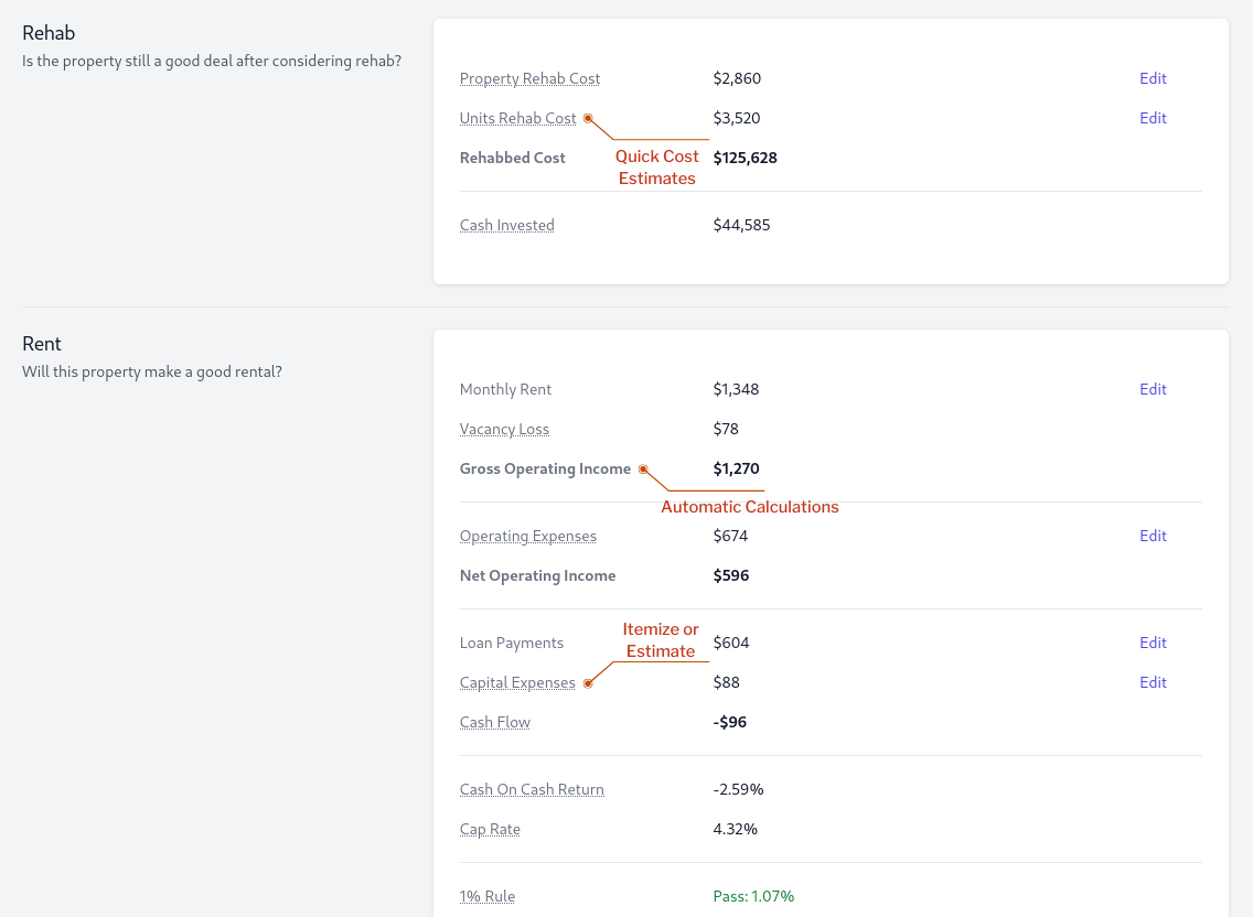 Property Analysis Example Screenshot